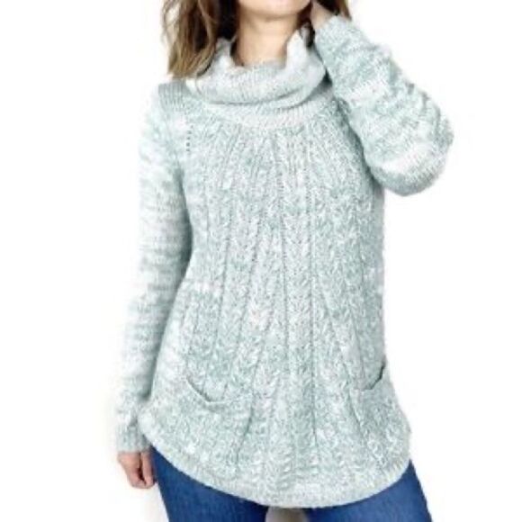 Anthropologie Guinevere Cable Knit Turtkeneck Sweater - Picture 2 of 7